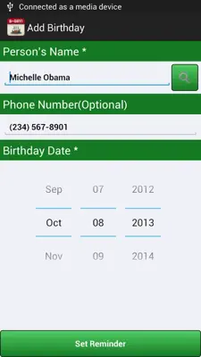 Birthday Reminder android App screenshot 2